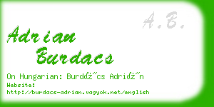 adrian burdacs business card